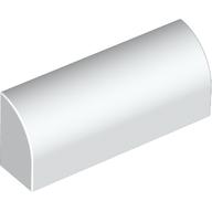 Brick Curved 1 x 4 x 1 1/3 No Studs, Lowered Inside Support — White