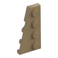 Wedge Plate 4 x 2 Left — Dark Tan