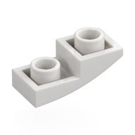 Brick Curved 2 x 1 Inverted — White