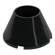 Cone 4 x 4 x 2 Hollow No Studs — Black