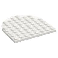 Plate 8 x 8 with Rounded End — White