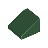 Slope 30° 1 x 1 x 2/3 (Cheese Slope) — Dark Green