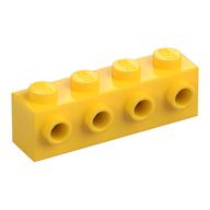 Brick Special 1 x 4 with 4 Studs on One Side — Yellow