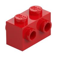 Brick Special 1 x 2 with Studs on 2 Sides — Red
