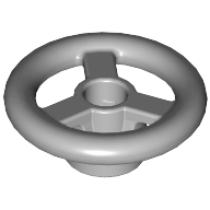Steering Wheel Small, 2 x 2 — Light Bluish Gray
