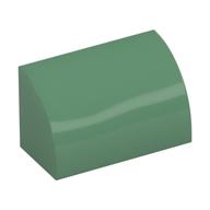 Brick Curved 1 x 2 x 1 No Studs — Sand Green