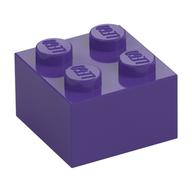 Brick 2 x 2 — Dark Purple
