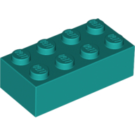 Brick 2 x 4 — Dark Turquoise
