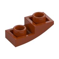 Brick Curved 2 x 1 Inverted — Dark Orange