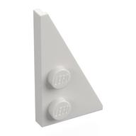 Wedge Plate 2 x 4 27° Right — White