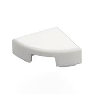 Tile Round 1 x 1 Quarter — White