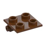 Hinge Brick 2 x 2 Top Plate Thin — Reddish Brown
