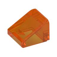 Slope 30° 1 x 1 x 2/3 (Cheese Slope) — Trans-Orange