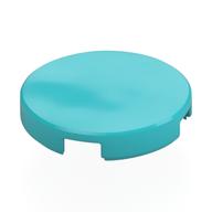 Tile Round 2 x 2 with Bottom Stud Holder — Medium Azure