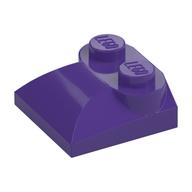 Brick Curved 2 x 2 x 2/3 Two Studs and Curved Slope End — Dark Purple