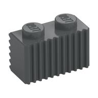 Brick Special 1 x 2 with Grille — Dark Bluish Gray