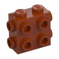Brick Special 1 x 2 x 1 2/3 with 8 Studs on 3 Sides — Dark Orange