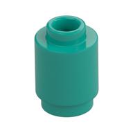 Brick Round 1 x 1 Open Stud — Dark Turquoise