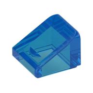 Slope 30° 1 x 1 x 2/3 (Cheese Slope) — Trans-Dark Blue