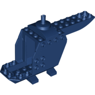 Helicopter Body 4 x 14 x 5 with Top Pin — Dark Blue