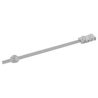 Bar 1 x 12 with 1 x 2 Plate End with Solid Studs and 1 x 1 Round Plate End — Trans-Clear