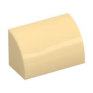 Brick Curved 1 x 2 x 1 No Studs — Tan