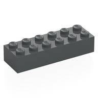 Brick 2 x 6 — Dark Bluish Gray