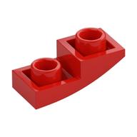 Brick Curved 2 x 1 Inverted — Red
