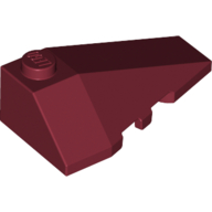 Wedge Sloped 4 x 2 Triple Right — Dark Red