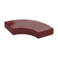Tile 2 x 2 Curved, Macaroni — Dark Red