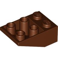 Slope Inverted 33° 3 x 2, Connections between Studs, Ovoid Bottom Pin — Reddish Brown