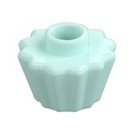 Food Cupcake with Stud — Light Aqua