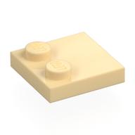 Plate Special 2 x 2 with Only 2 studs — Tan
