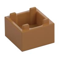 Container Box 2 x 2 x 1 Reinforced Bottom — Medium Nougat
