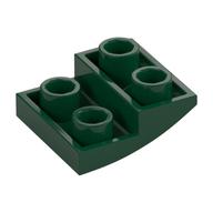 Brick Curved 2 x 2 x 2/3 Inverted — Dark Green