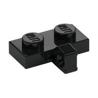Hinge Plate 1 x 2 Locking with 1 Finger on Side, without Groove — Black