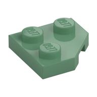 Wedge Plate 2 x 2 Cut Corner — Sand Green