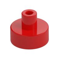 Tile Round 1 x 1 with Hollow Bar — Red