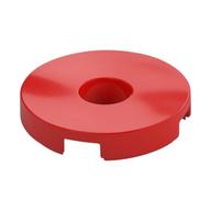 Tile Round 2 x 2 with Hole — Red