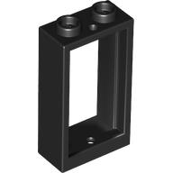 Window 1 x 2 x 3 Flat Front — Black
