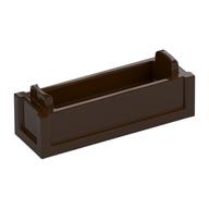 Box / Crate 1 x 3 — Dark Brown