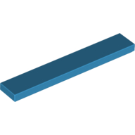 Tile 1 x 6 with Groove — Dark Azure