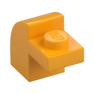 Brick Curved 1 x 2 x 1 1/3 with Curved Top — Bright Light Orange