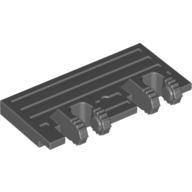 Hinge Train Gate 2 x 4 Locking Dual 2 Fingers without Rear Reinforcements, 7 Teeth — Dark Bluish Gray