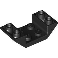 Slope Inverted 45° 4 x 2 Double with 2 x 2 Recessed — Black