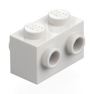Brick Special 1 x 2 with Studs on 2 Sides — White