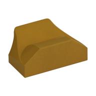 Brick Wedged, Curved 1 x 2 x 2/3 No Studs, Wing End — Pearl Gold