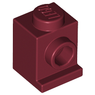 Brick Special 1 x 1 with Headlight — Dark Red