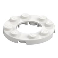 Plate Round 4 x 4 with 2 x 2 Round Opening — White