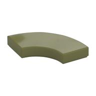 Tile 2 x 2 Curved, Macaroni — Olive Green